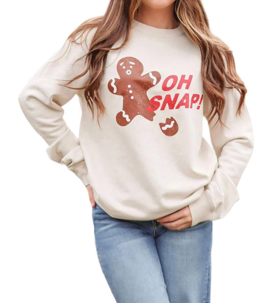 Refined Canvas - Oh Snap Gingerbread Sweatshirt