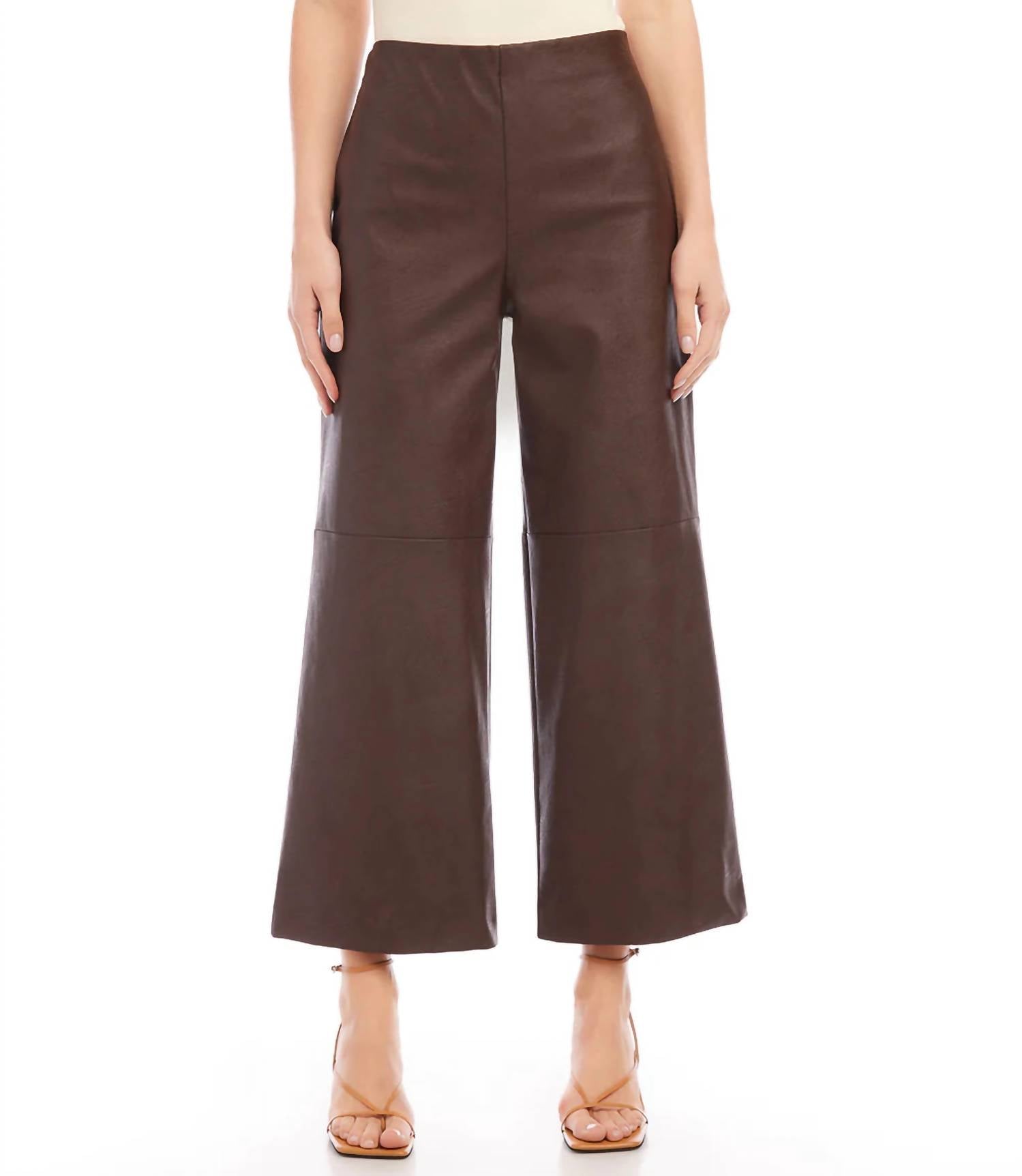 Karen Kane - Belen Vegan Faux Leather Cropped Pant