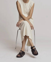 Grade & Gather - Texture Knit Buttoned Vest
