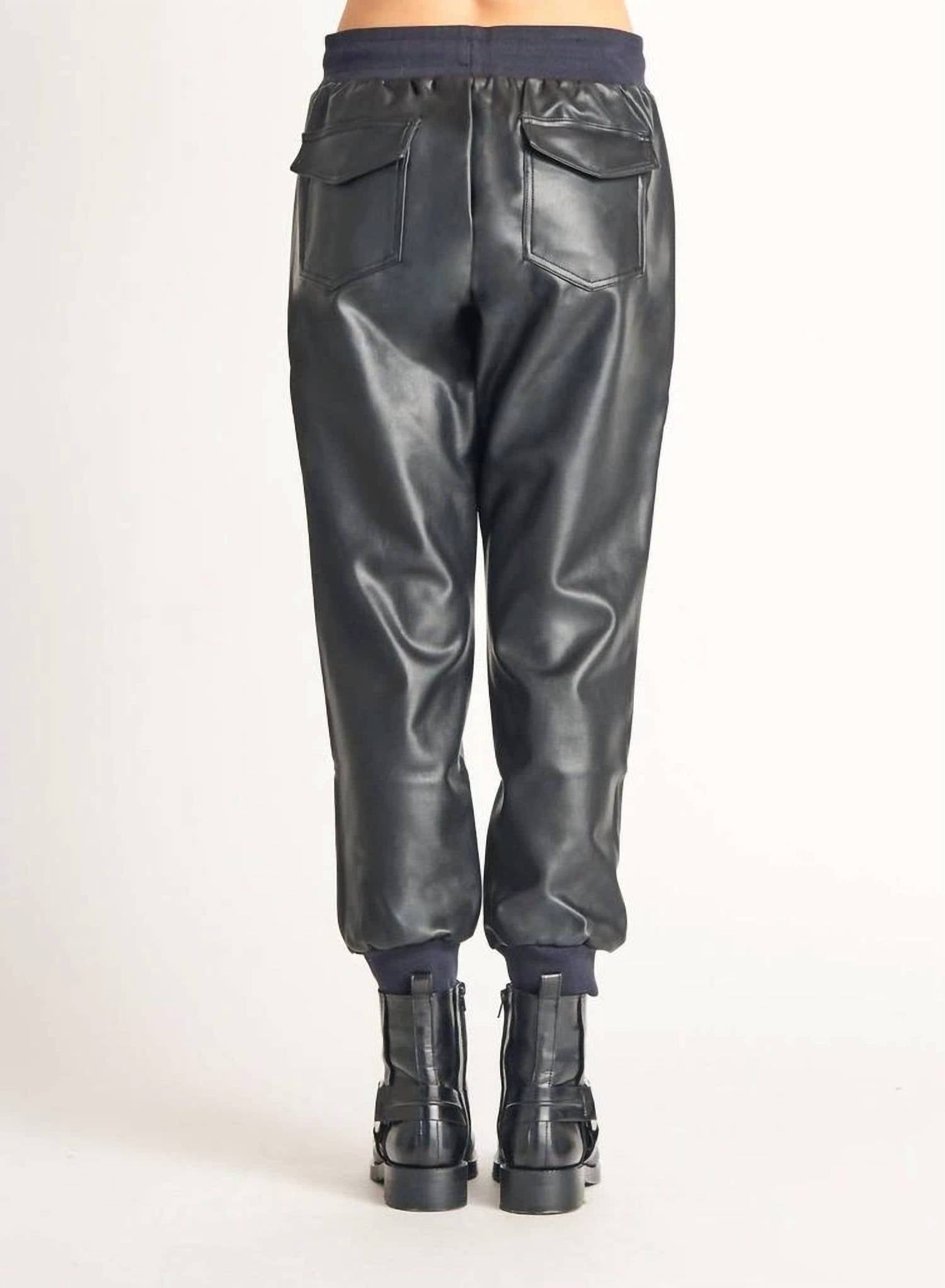 Dex - FAUX LEATHER JOGGER