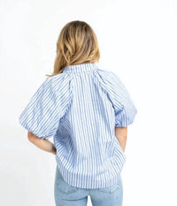 Karlie - Striped Bubble Top