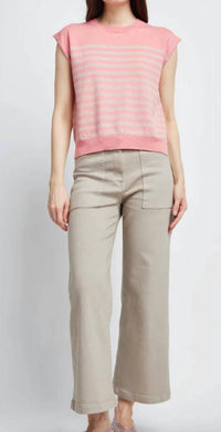 Self Contrast - AMY CREW CAP SWEATER TEE