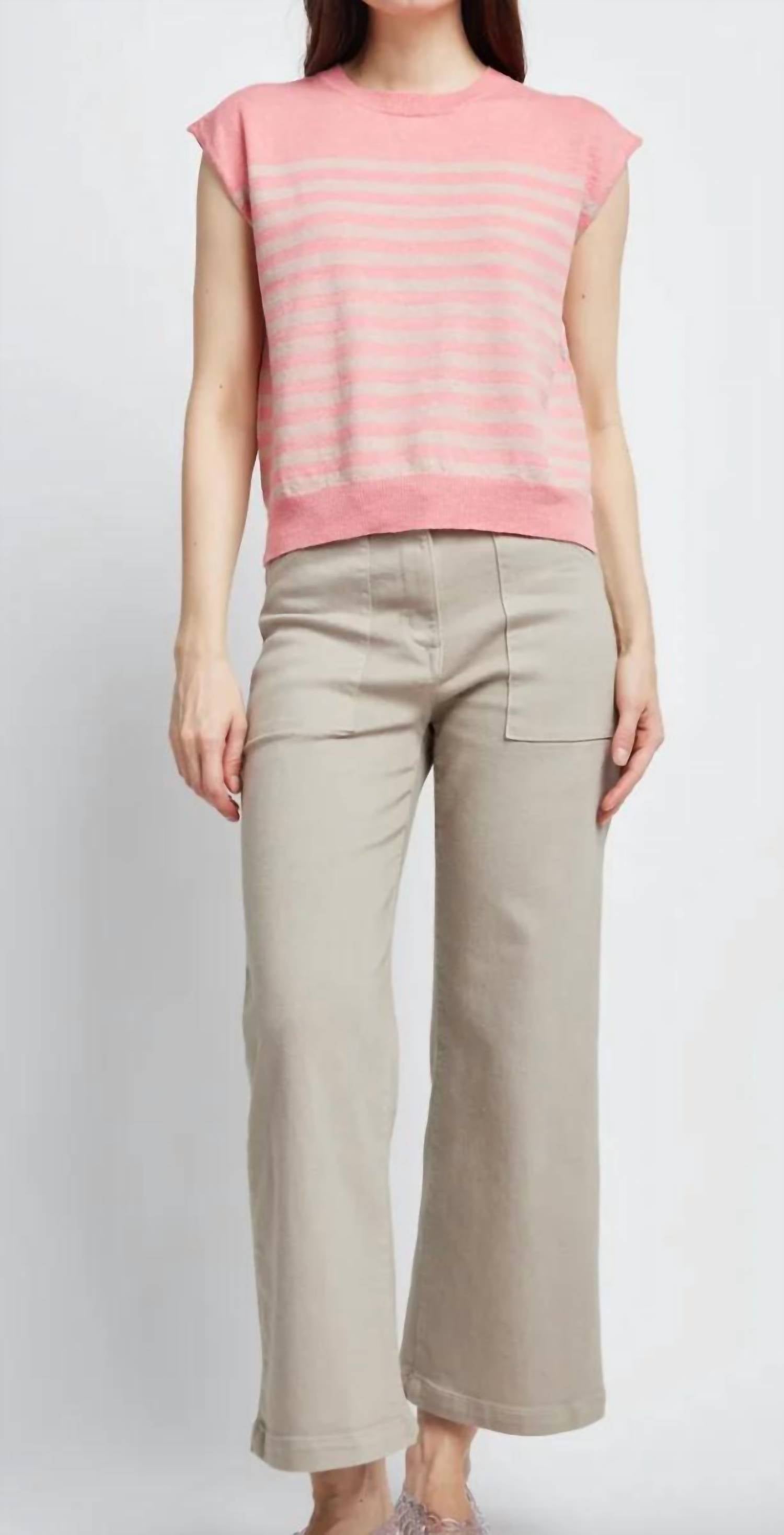 Self Contrast - AMY CREW CAP SWEATER TEE