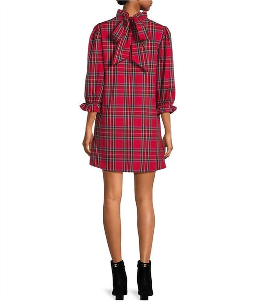 J.Marie - Long Sleeve Bow Mini Dress