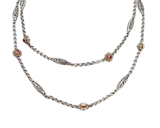 Konstantino - Women's Pink Tourmaline Necklace