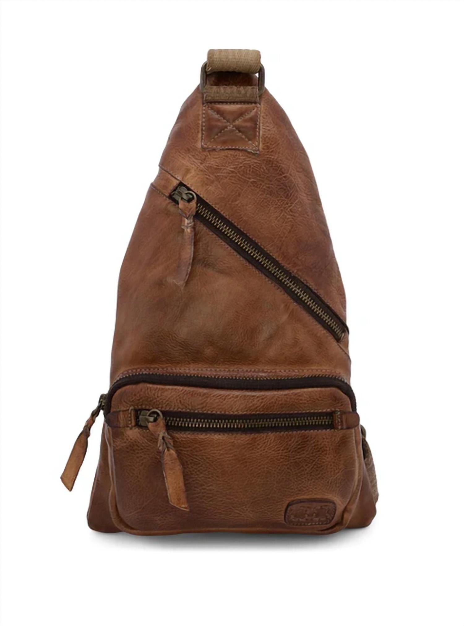 BEDSTU Andie Leather Sling Bag in tan rustic 1 - women's bag