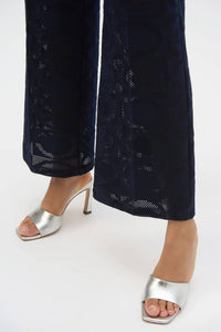 Joseph Ribkoff - Jacquard Mesh Wide Leg Pants