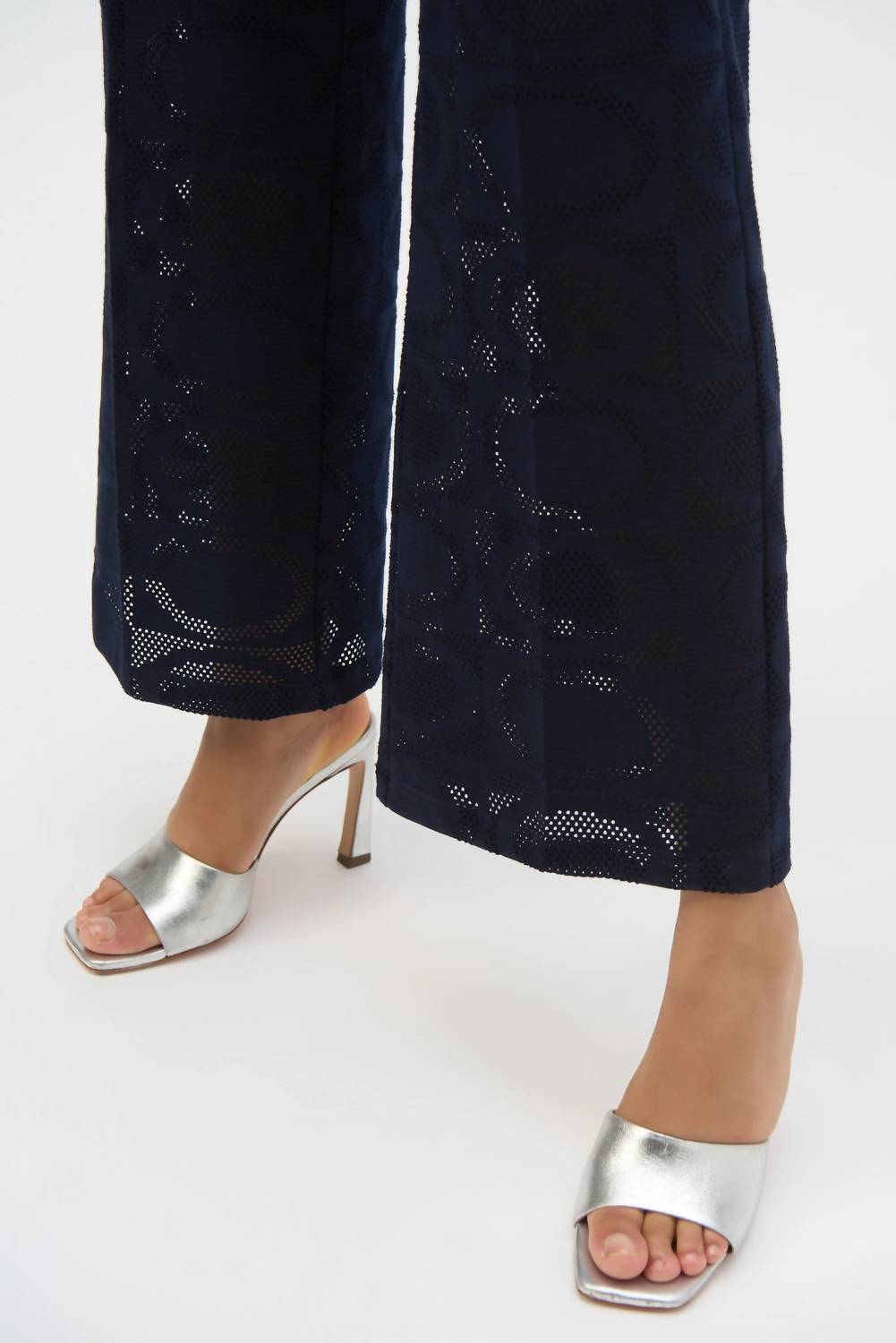 Joseph Ribkoff - Jacquard Mesh Wide Leg Pants