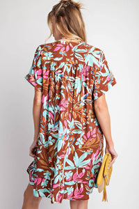 Easel - Printed Challis Woven Dress