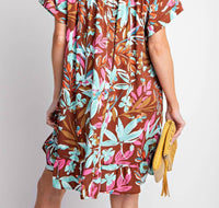 Easel - Printed Challis Woven Dress
