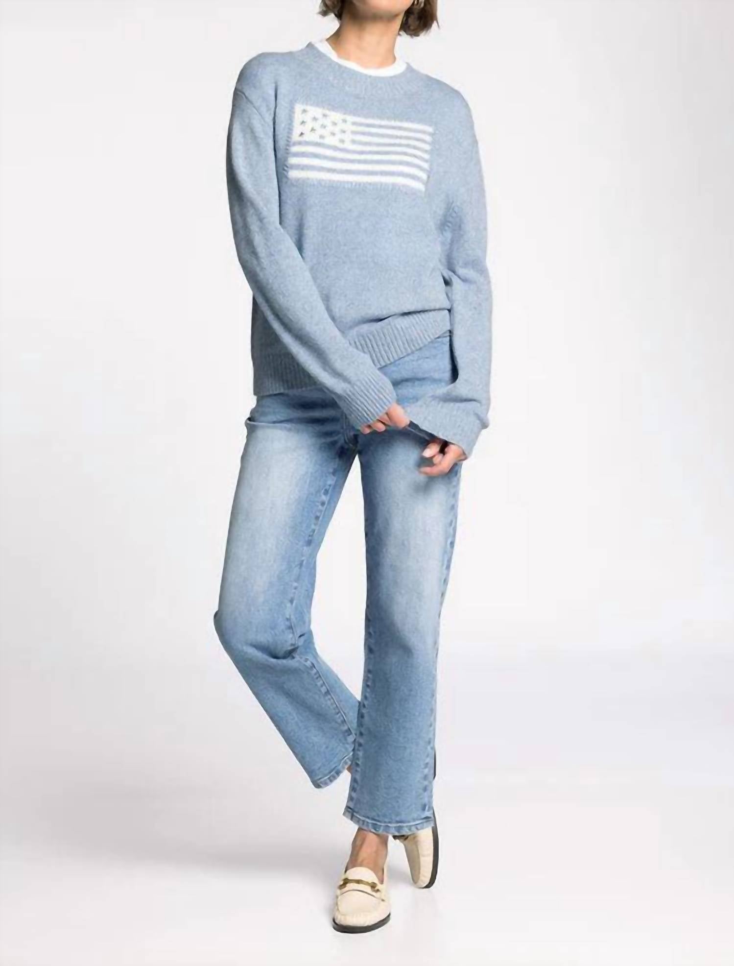 Thread & Supply Allegiance Wool Blend Sweater in heather blue - women's sweater - view 6