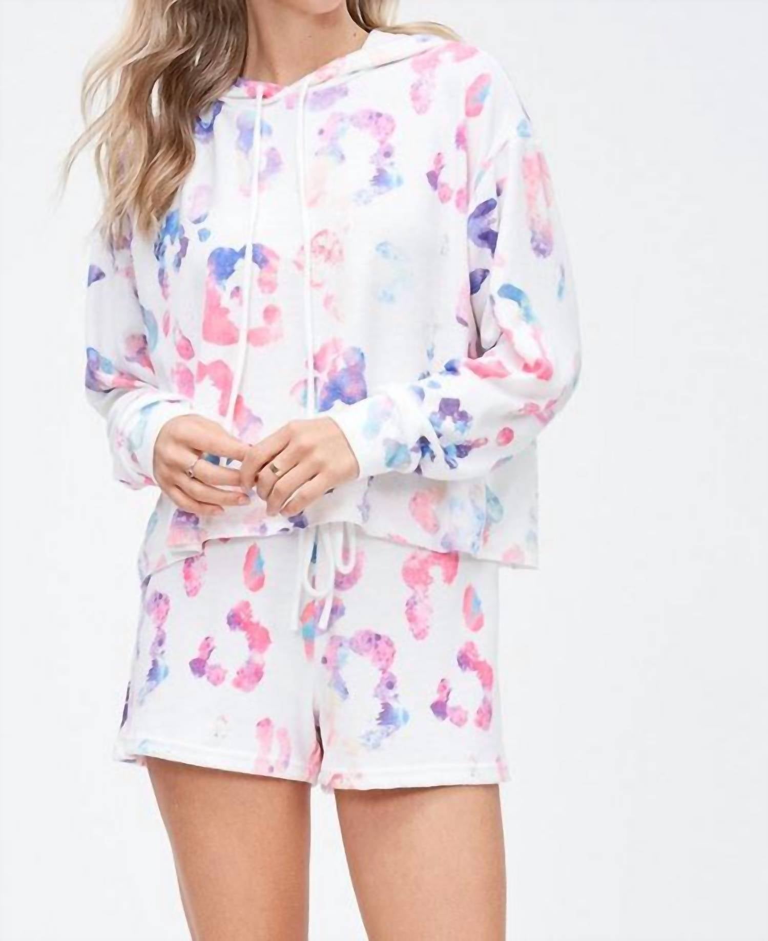 Phil Love - Rainbow Leopard Shorts Set
