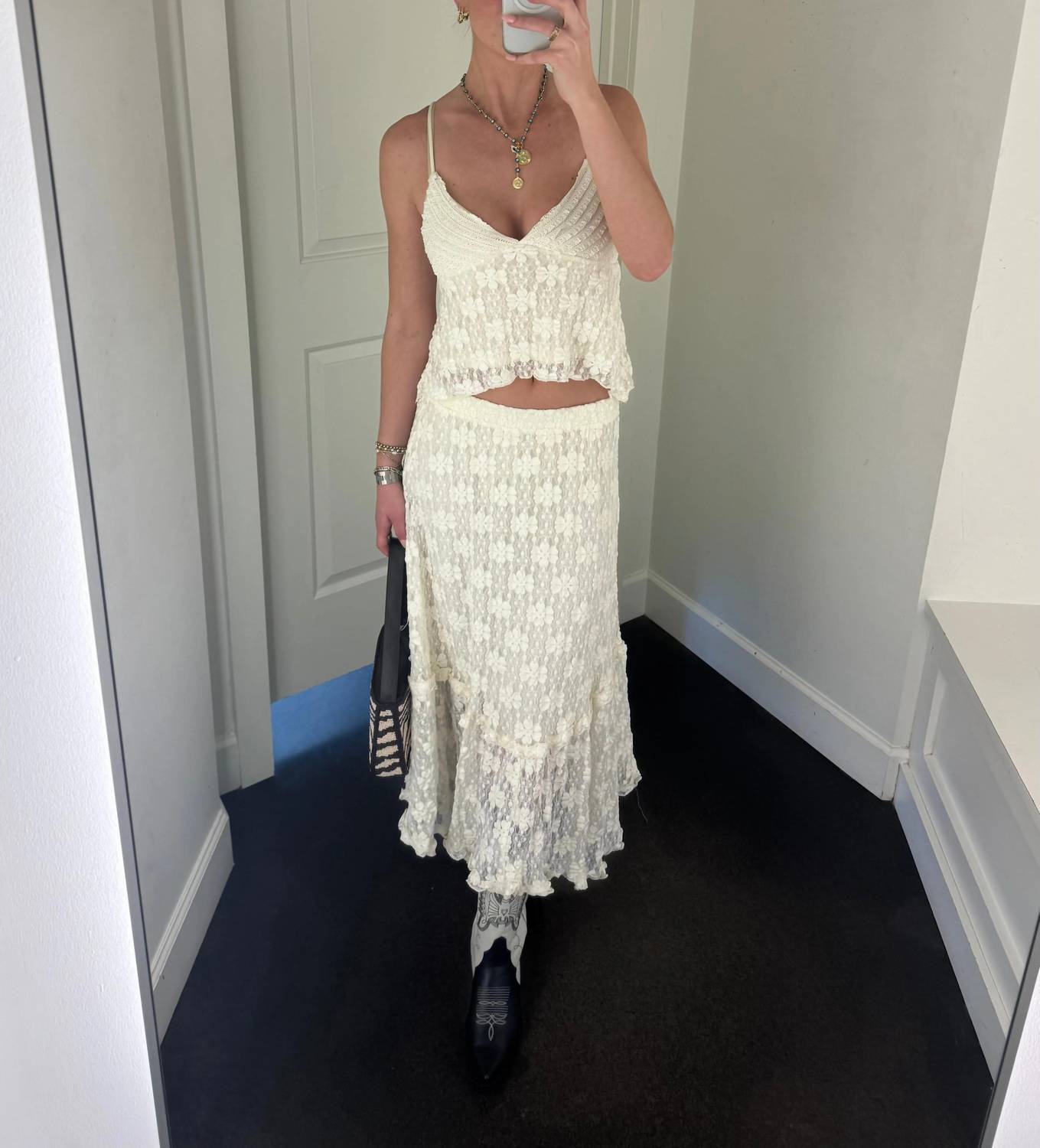By Together - Women's Gisele Floral Lace Skirt