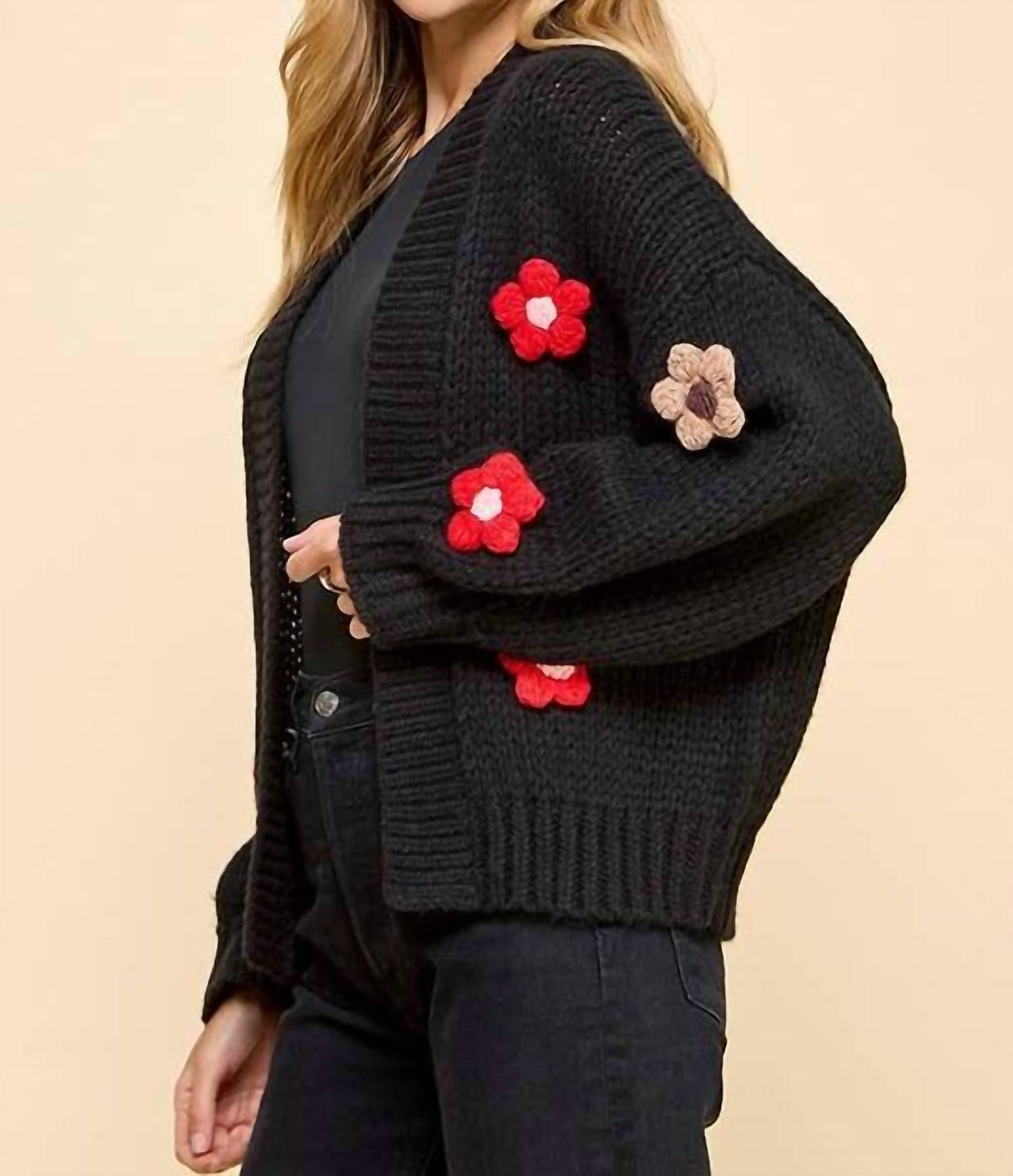 Tcec - Drew Floral Detail Cardigan