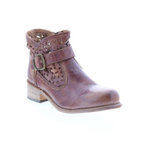 BEDSTU Women's Heather Ankle Boots in tan dip dye mason - women's shoe - detail view