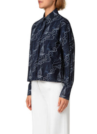 Akris Punto - Sailboat Print Poplin Blouse