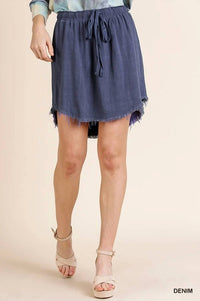 Umgee - Adela Hi Low Fringe Hem Skirt
