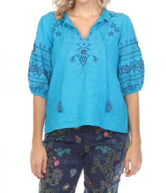 Johnny Was - Taria Linen Relaxed Blouse