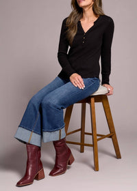 Tribal - Soft Washed Thermal Henley Top