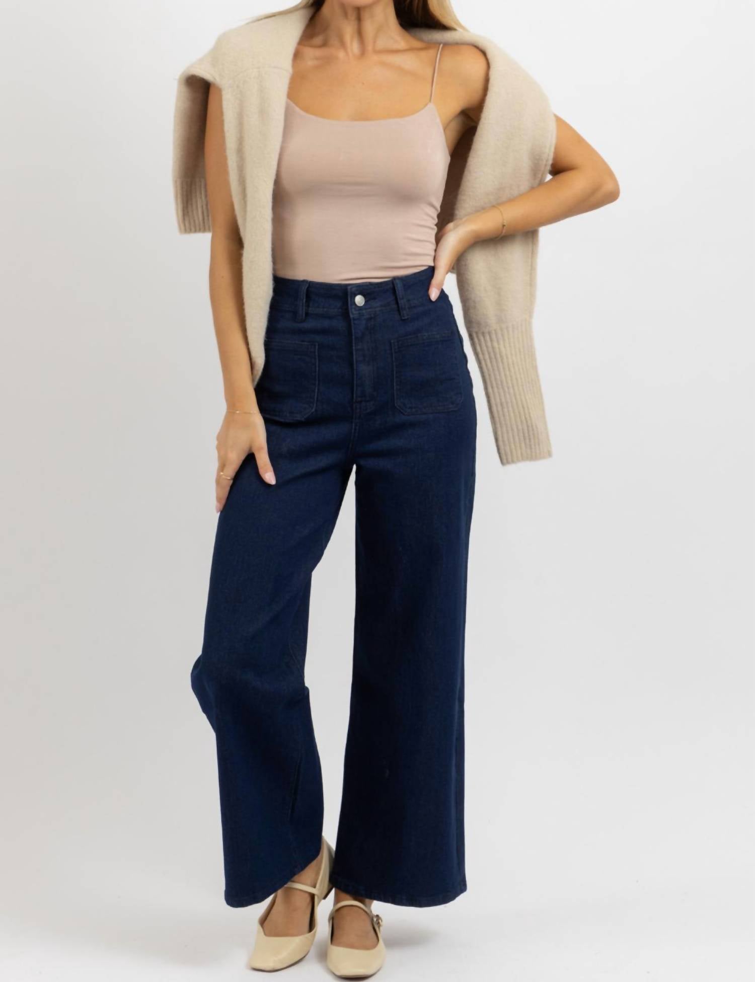 Mittoshop - Wide Leg Denim Jean