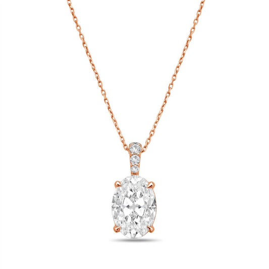 Diana M Jewels - Women's Lab Grown Diamond Solitaire Pendant Necklace