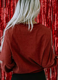 Full Time Purchase Sweetheart Sweatshirt in red - women's top - view 4
