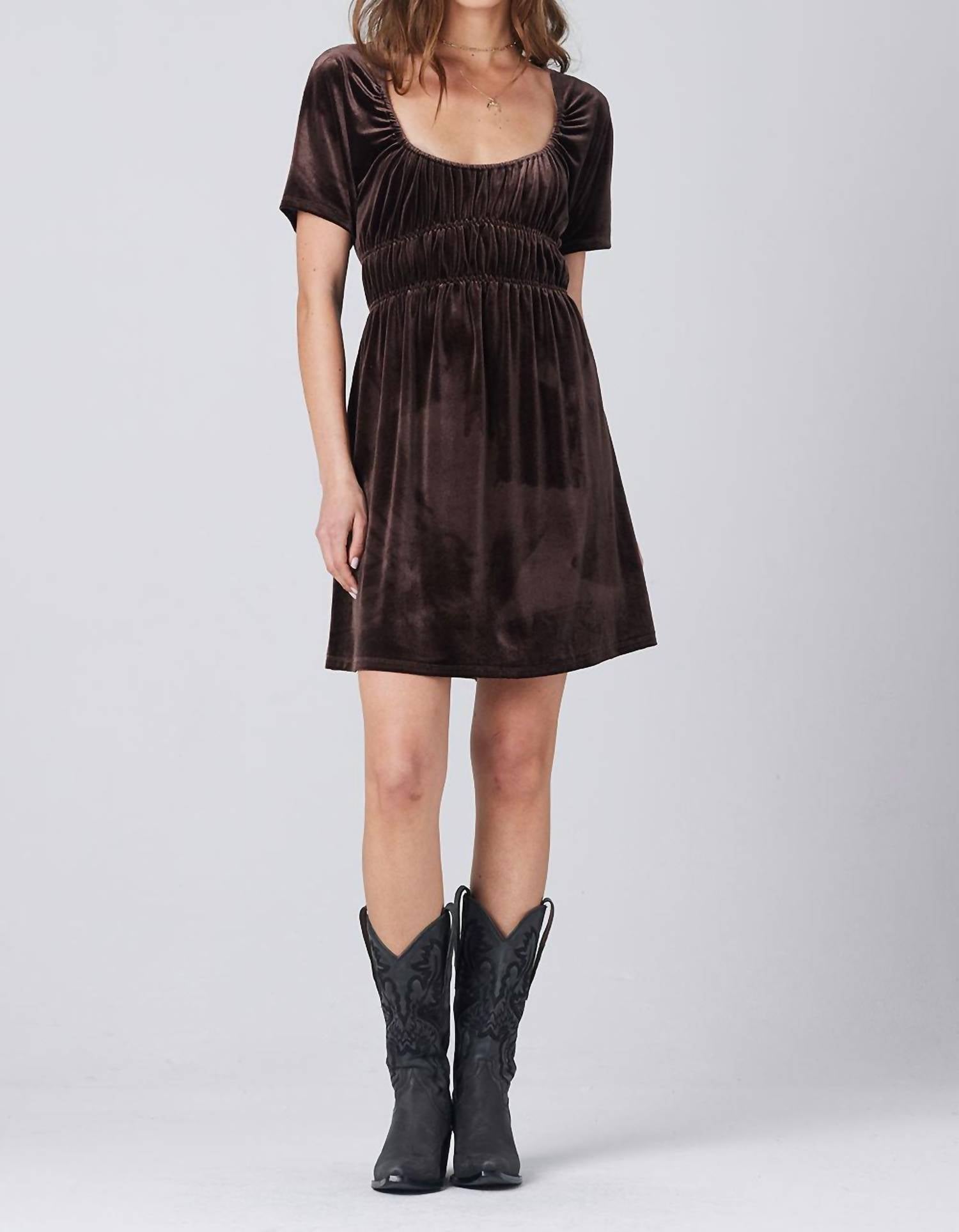 Saltwater Luxe - Stretch Above the Knee Velour Dress