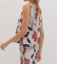 Entro - Floral Jacquard Top