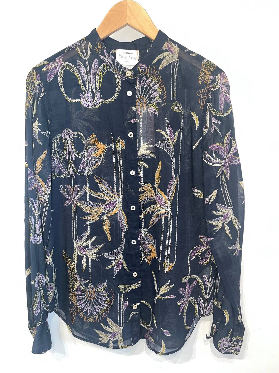 Forte Forte - Women's Sogni Print Voile Grandfather Shirt
