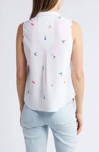 TOMMY BAHAMA Seaside Party Sleeveless Top in white - women's blouse - alternate view