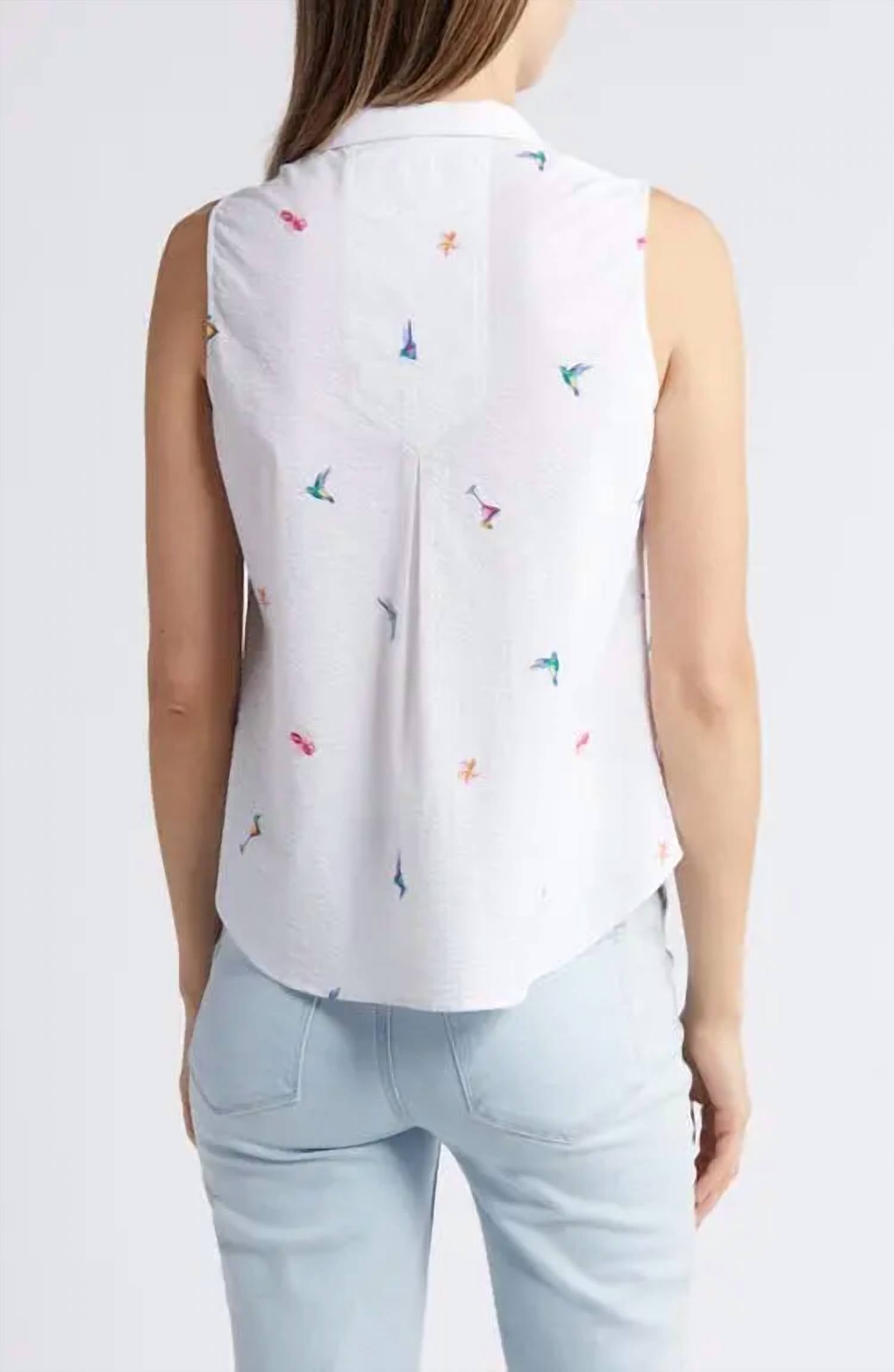 TOMMY BAHAMA Seaside Party Sleeveless Top in white - women's blouse - alternate view