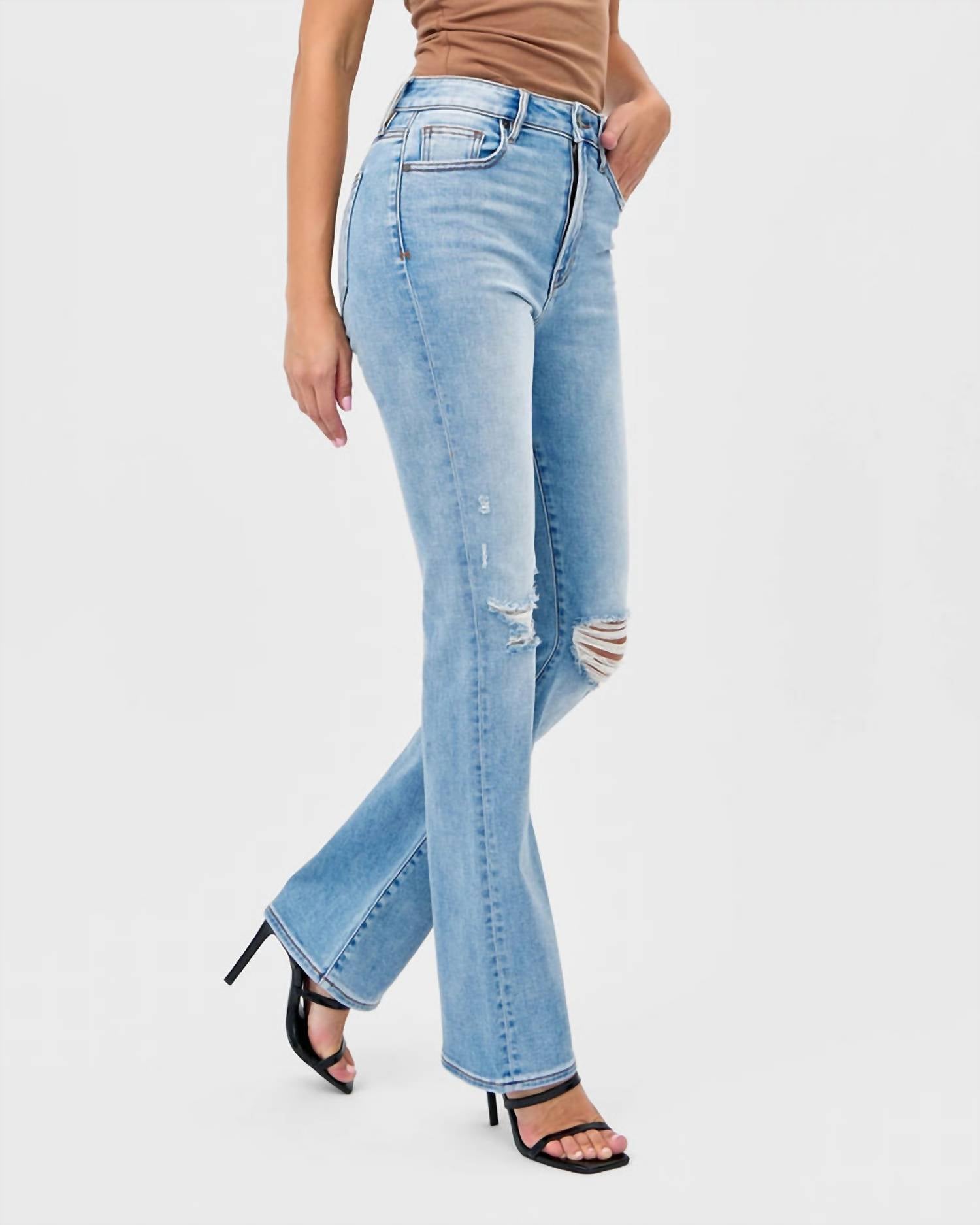 Hidden - Ryan Distressed Bootcut Jeans