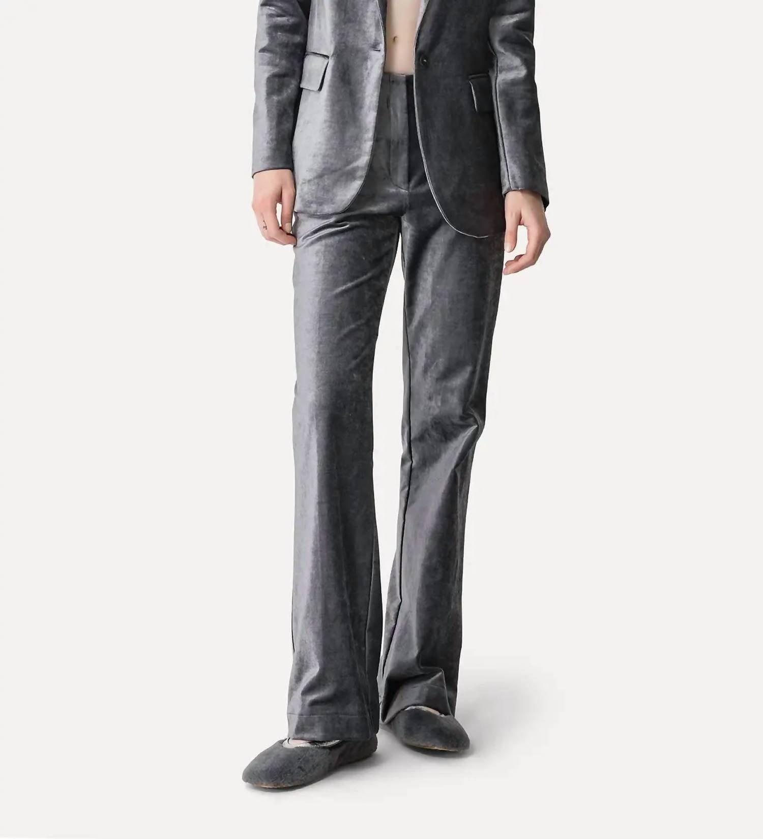 Forte Forte - Stretch Velvet Flare Pants