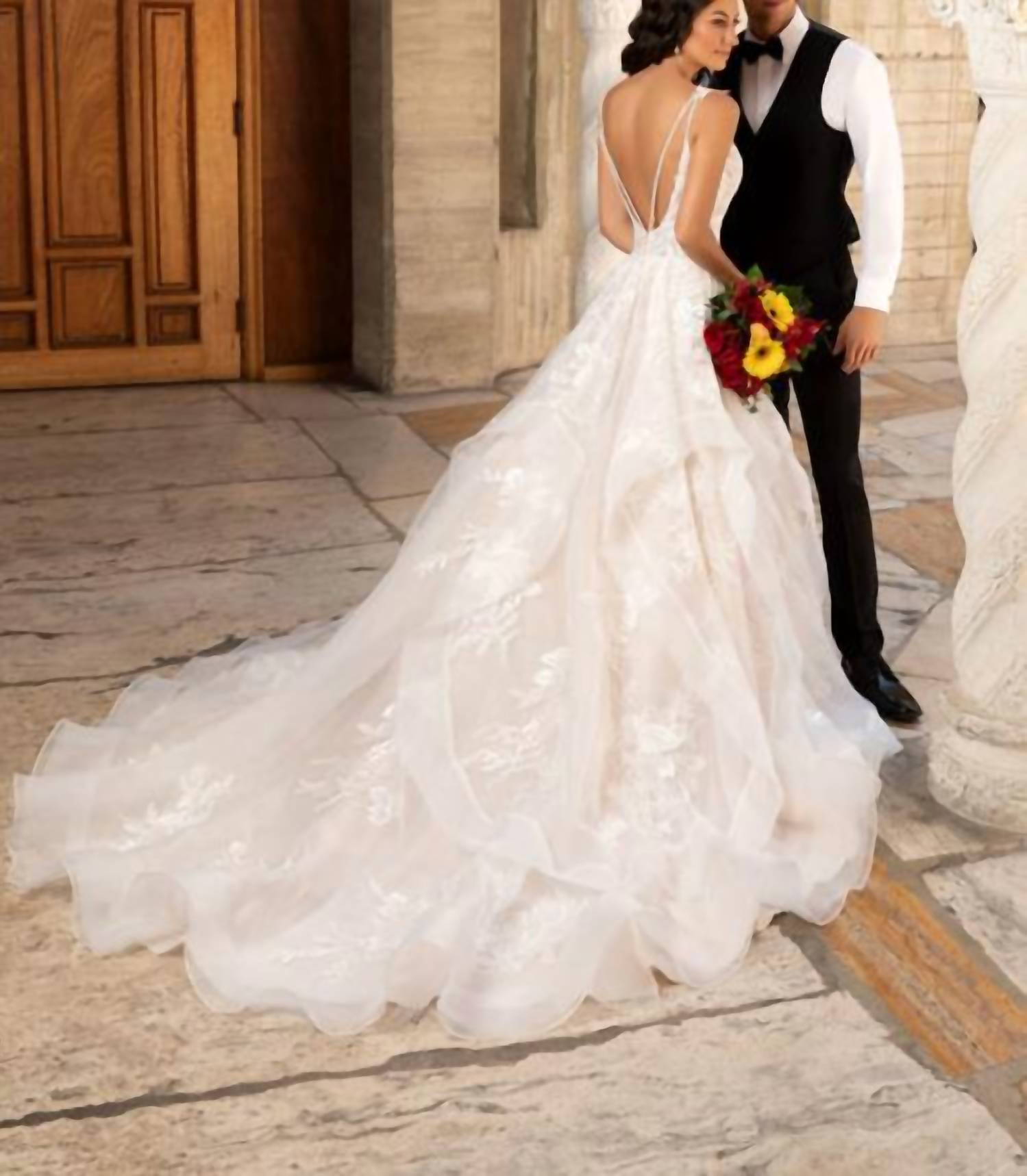 Kitty Chen Couture - Tara V-neck Ball Gown