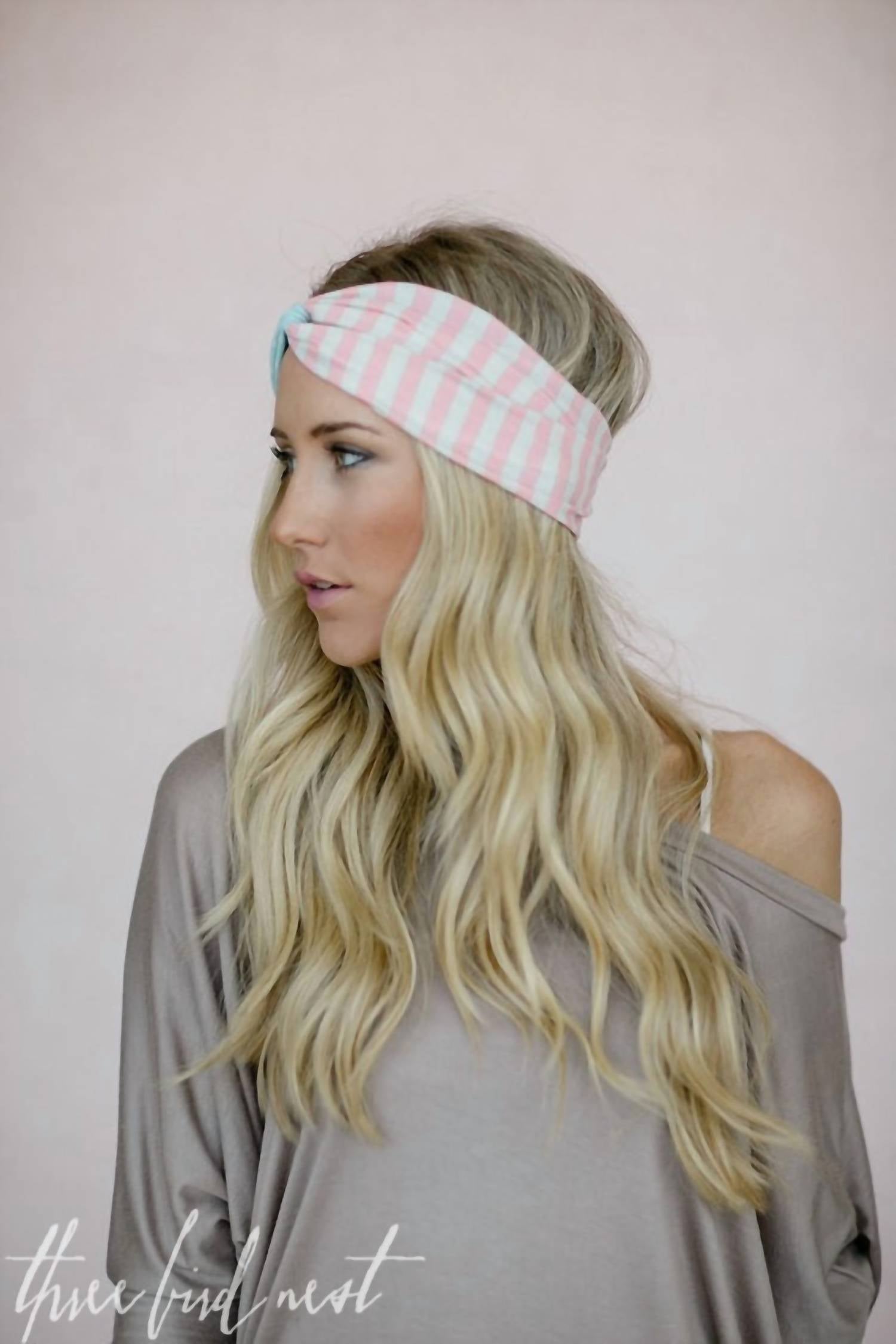 three bird nest Pastel American Flag Headband in multi - women's accessory - alternate view