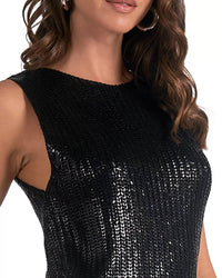 Elan - Sequin High Neck Tank