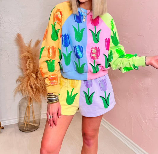 Queen Of Sparkles - NEON TULIP SHORT