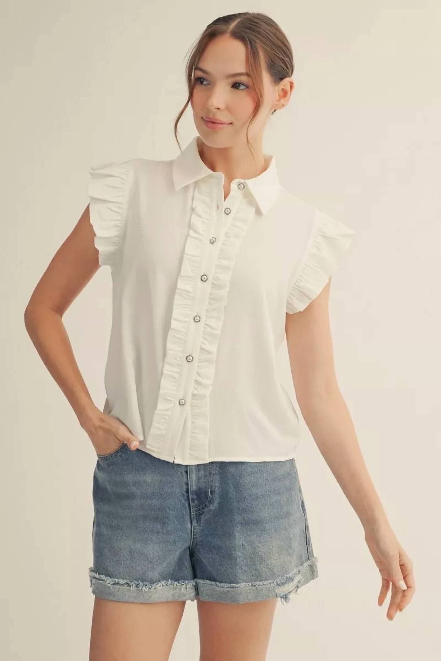 Jodifl - Roosevelt Ruffle Top