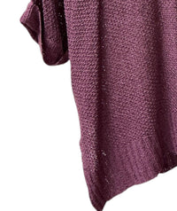 Easel Women's Loose Fit Top in mulberry - women's sweater - detail view