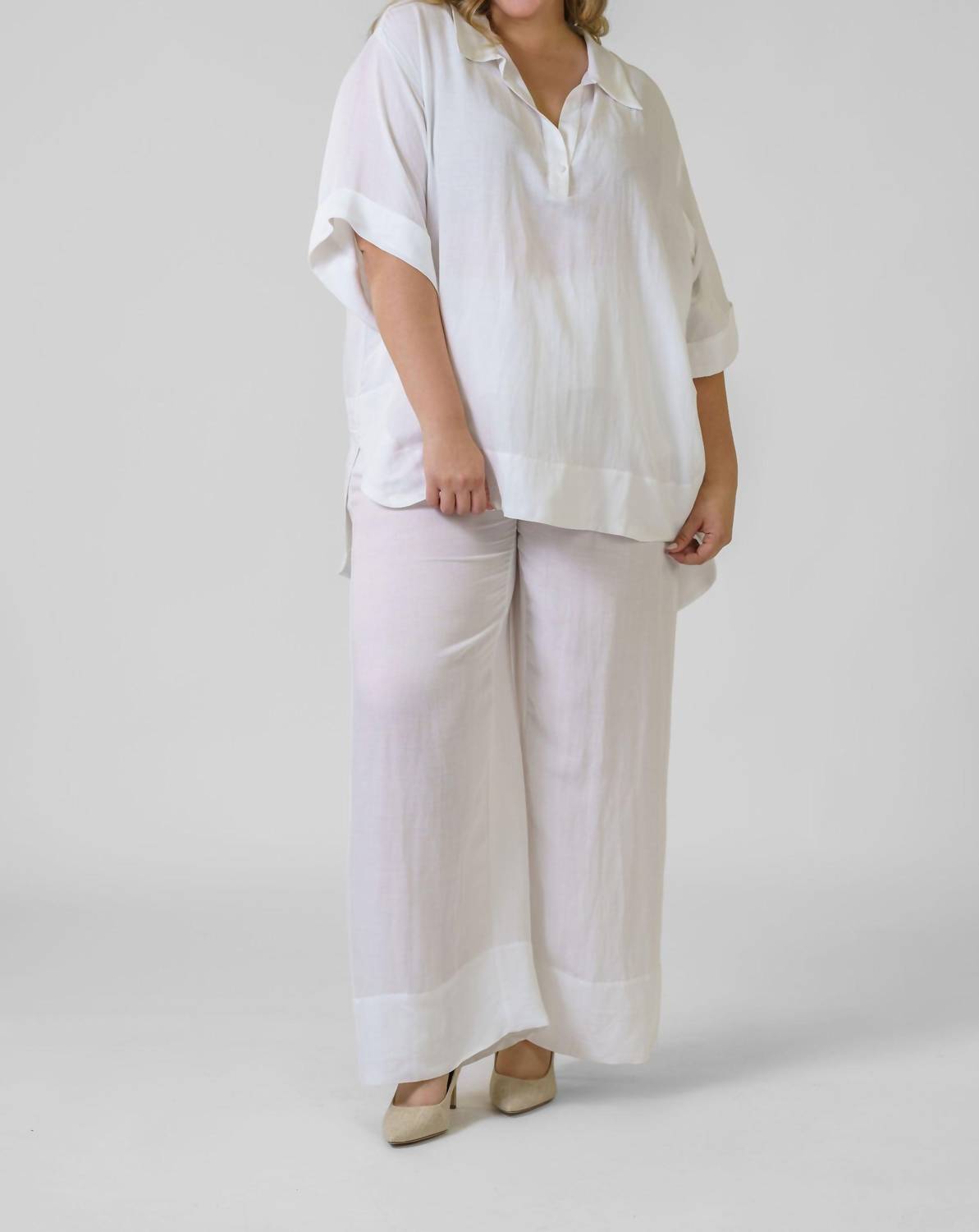 Mat Fashion - Linen Viscose Blouse - Plus