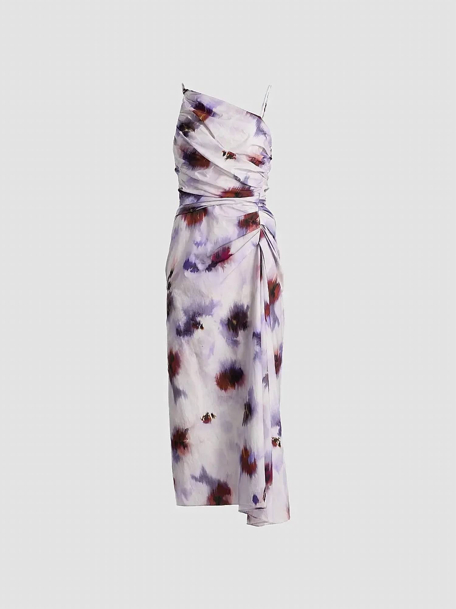 A.L.C. - Juno Floral Ruched Cotton Midi Dress