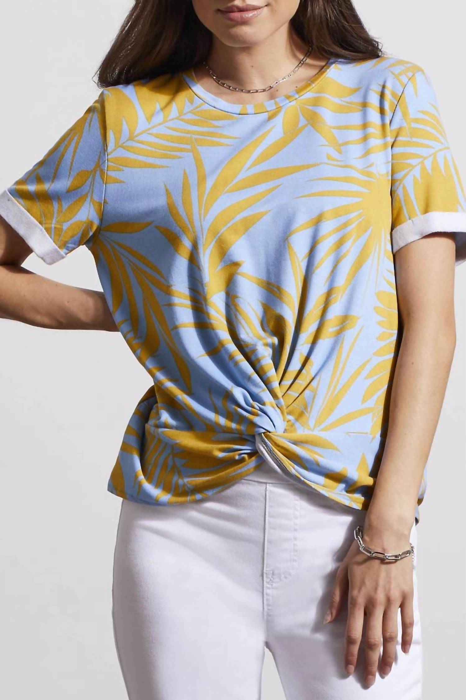 Tribal - Knot Hem Roll Sleeve Tee