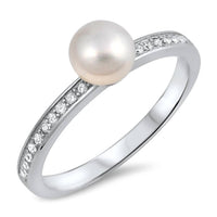 Starlette Women's The Pearl Of Our Collection Amber Ring in silver - women's jewelry