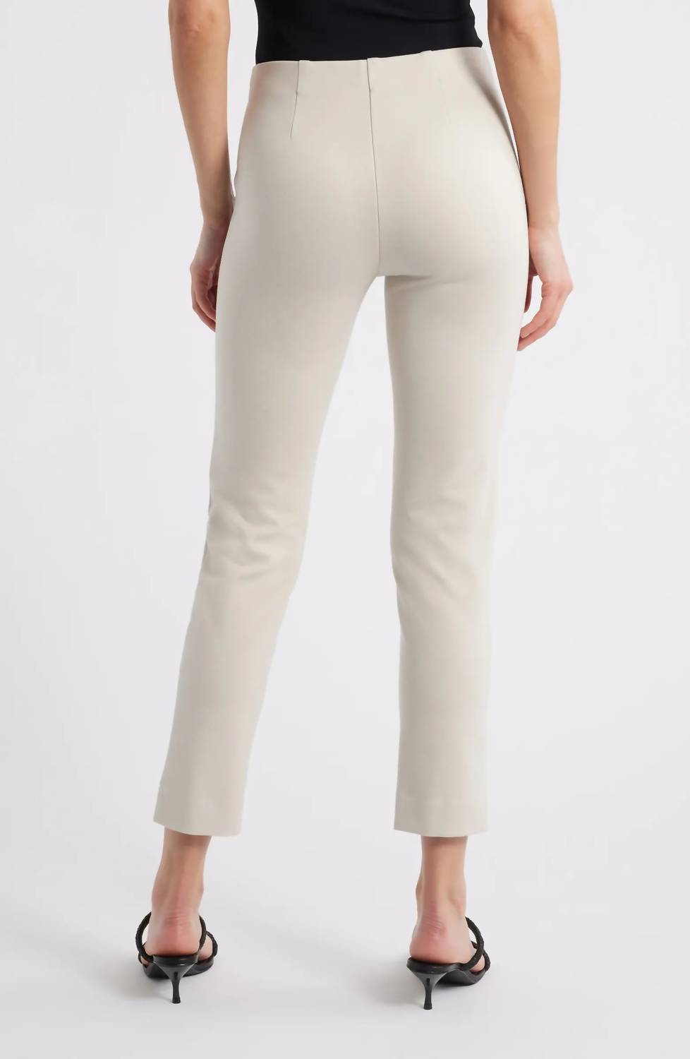 Apny - Pull-on Ponte Pant With Split Hem
