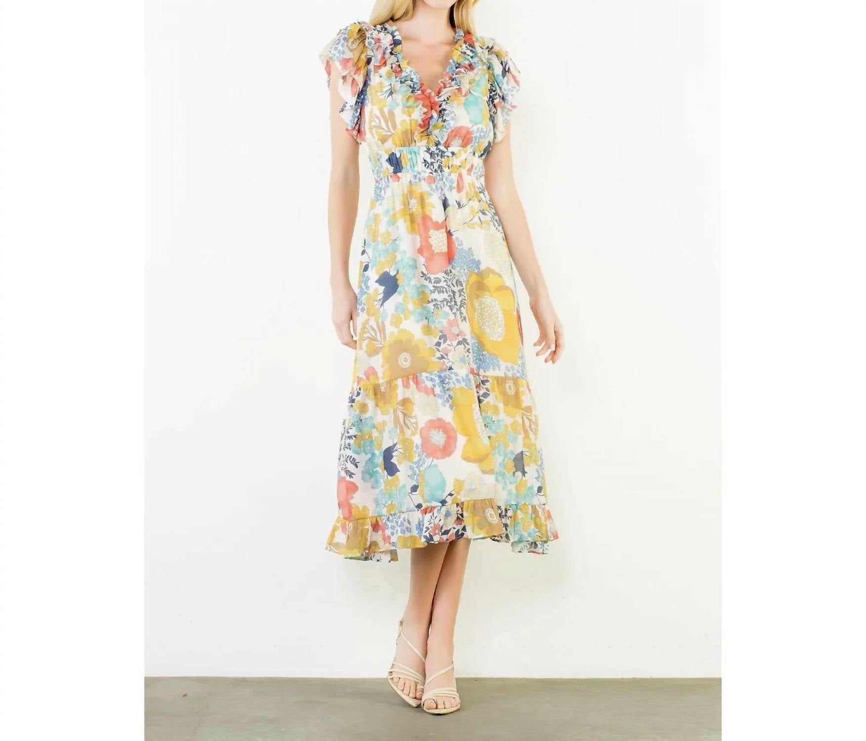 Thml - Flutter Sleeve Floral Dress