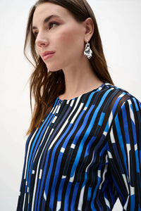 Joseph Ribkoff - Geometric Print Fitted Jacket