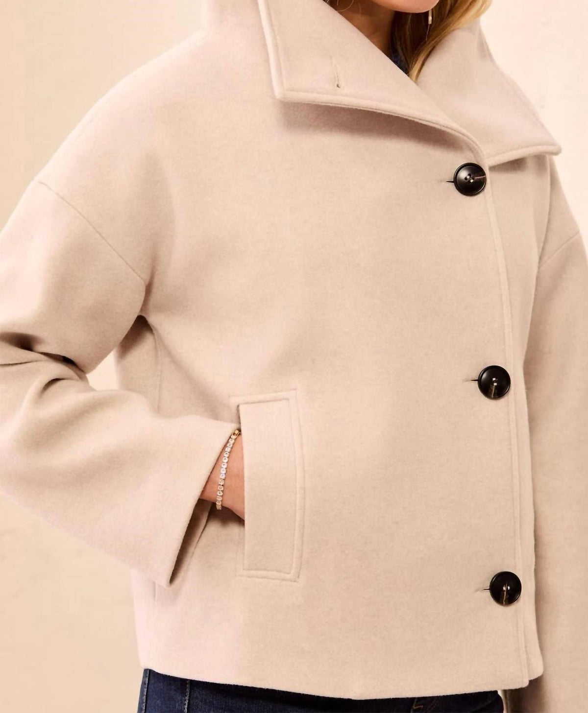 Tribal - Lofty Chic Funnel Neck Jacket