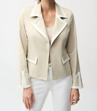 Joseph Ribkoff Fitted Jacket in tan white - women's jacket