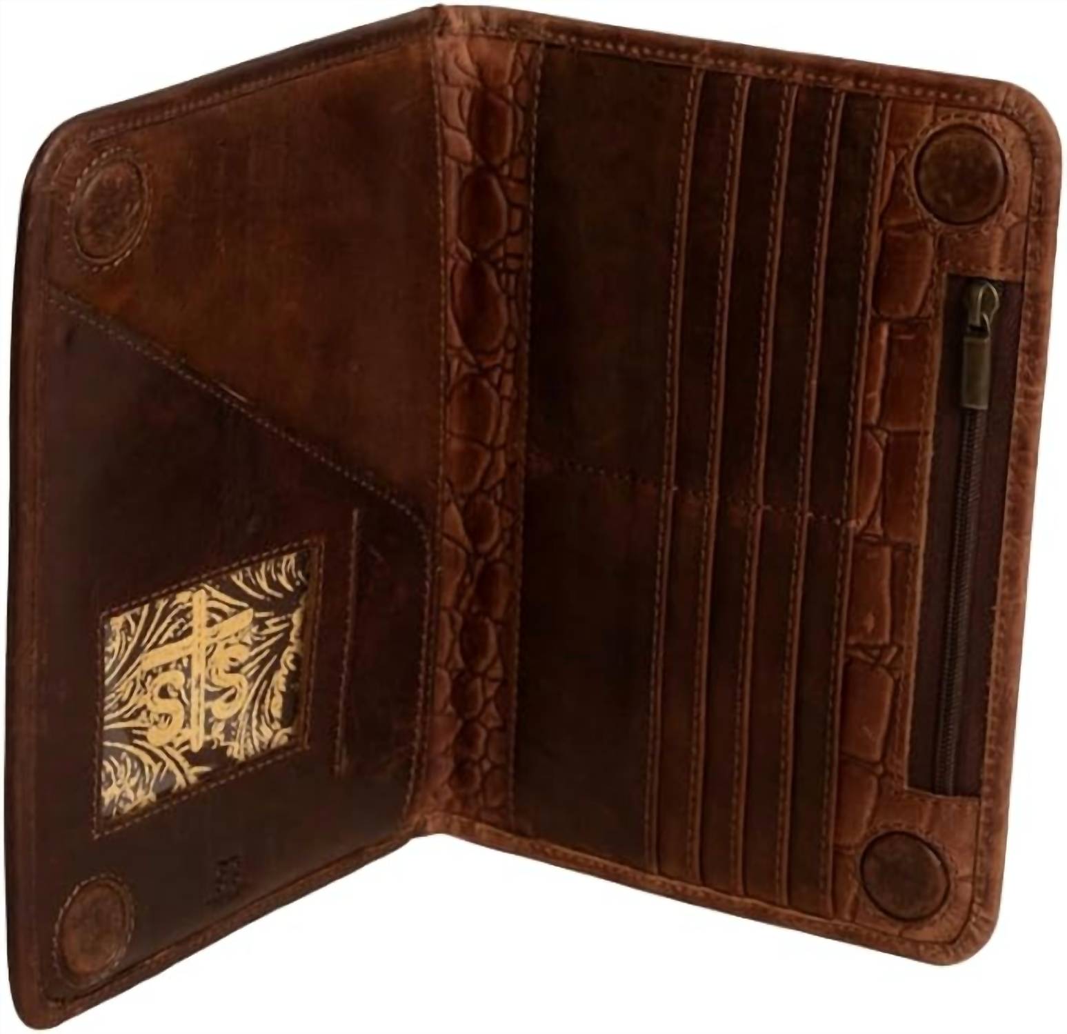 STS Ranchwear Women's Magnetic Wallet in catalina croc - women's bag - alternate view