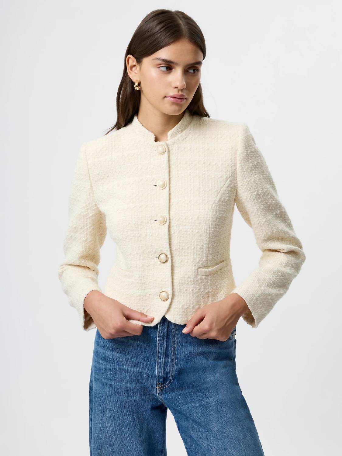 French Connection - Structured Tweed Slim Fit Jacket